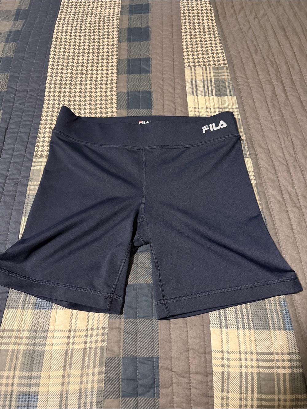 Fila Black Athletic Running  High-Rise Bike Shorts